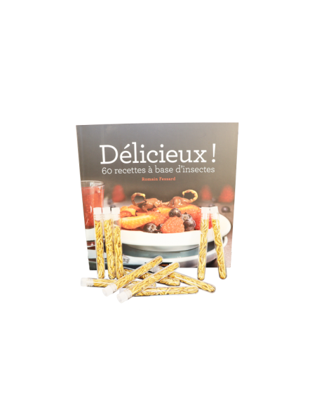 Livre de cuisine et tubes de dégustation  Ténébrions et Buffalos