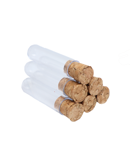 Pyramide de six petit tube en plastique.