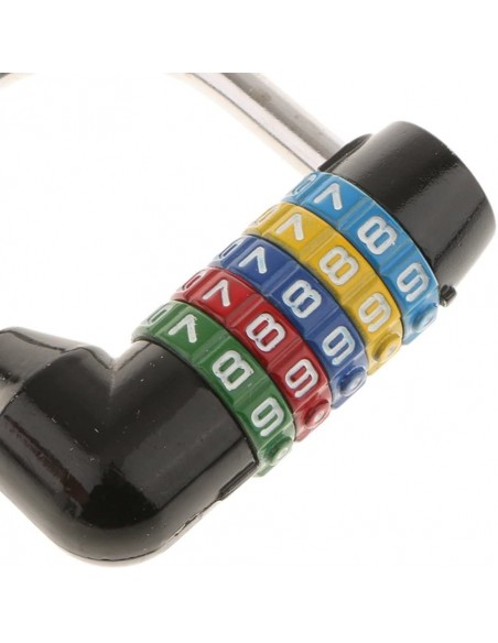 Cadenas solide à 5 couleurs à chiffres.