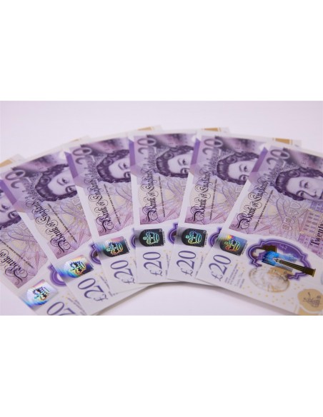 lot de faux billets en livres sterling