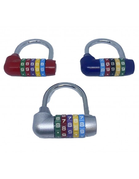 Cadenas solide à 5 couleurs à chiffres.