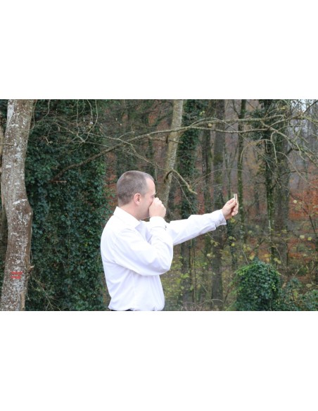 utilisation d'un relascope forestier