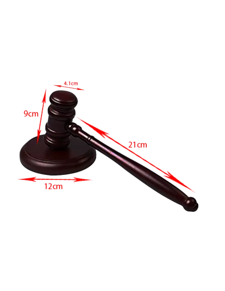 dimensions du maillet d'enchères