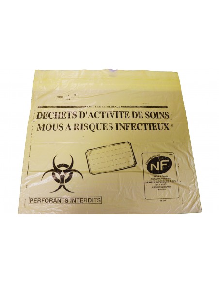 Sac biohazard jaune pour indices